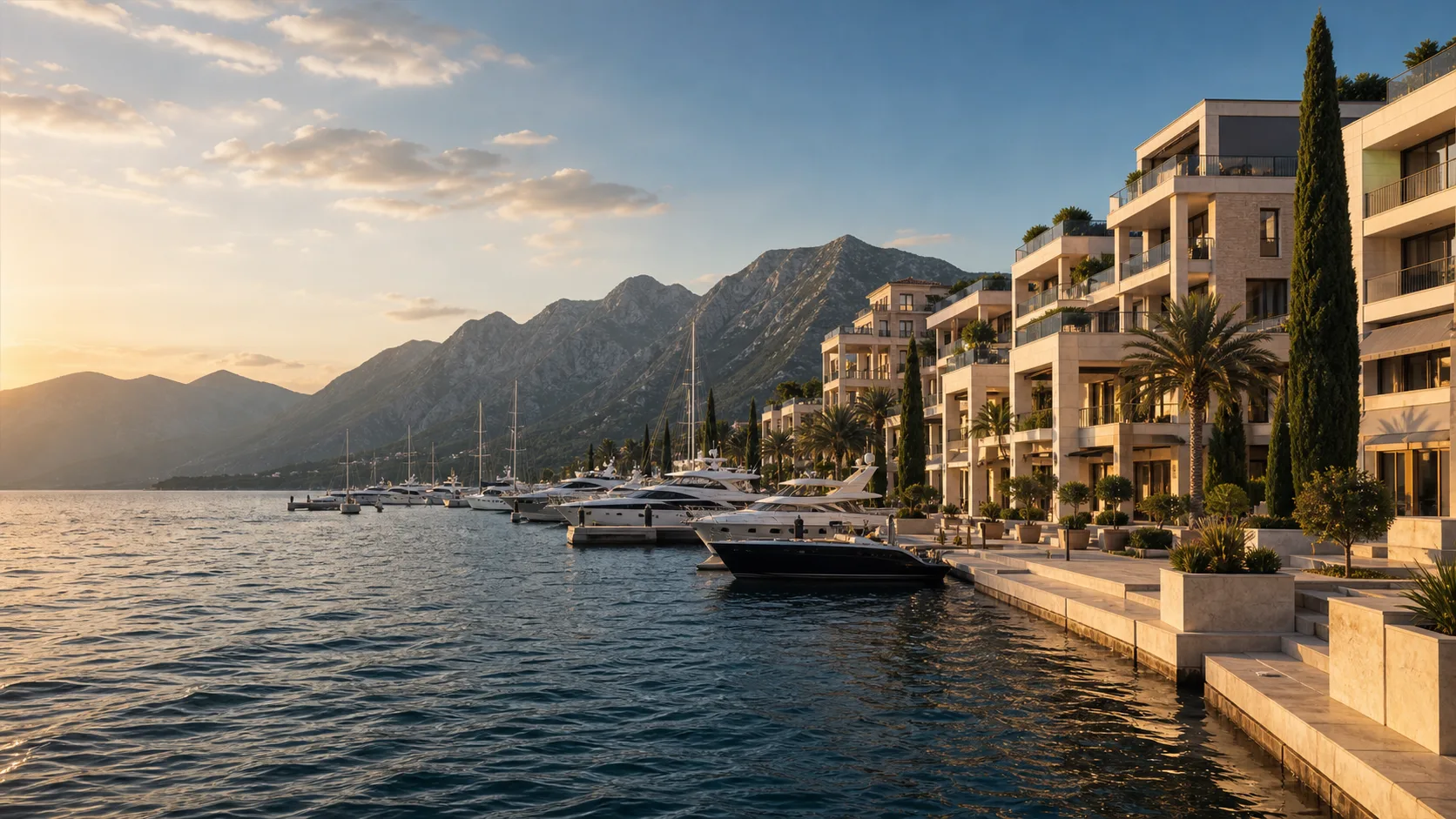 Montenegro coast and mountains